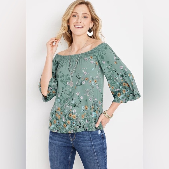Maurices Floral Print Off-Shoulder Blouse – Size XL - Picture 1 of 5